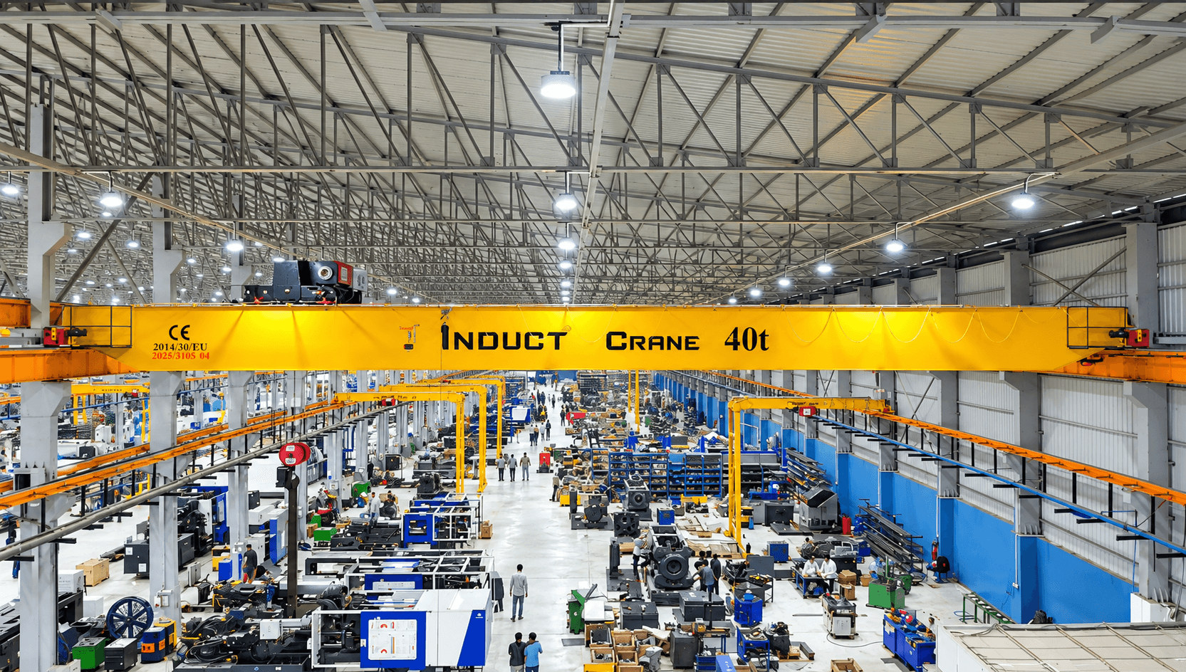 Heavy-duty 40 Ton Double Girder EOT crane installation