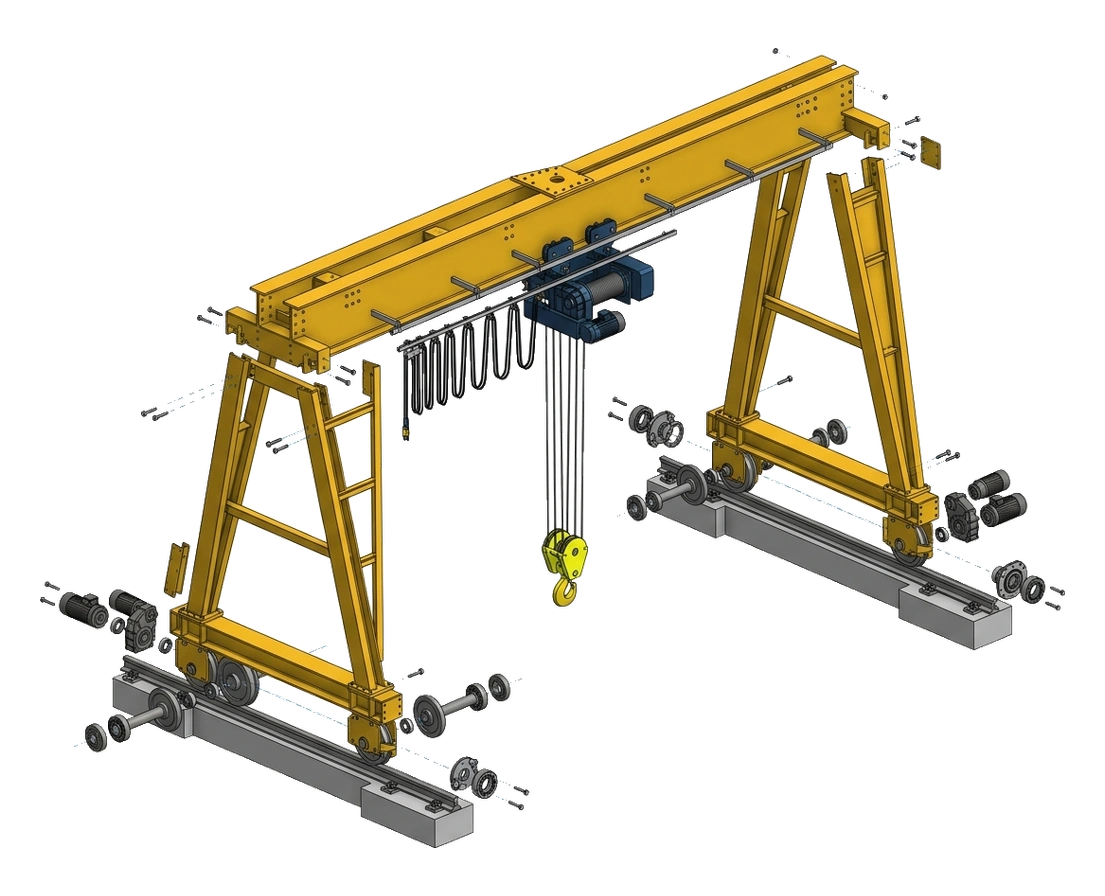 Single Girder Gantry Crane - SINGLE GIRDER GANTRY PORTAL