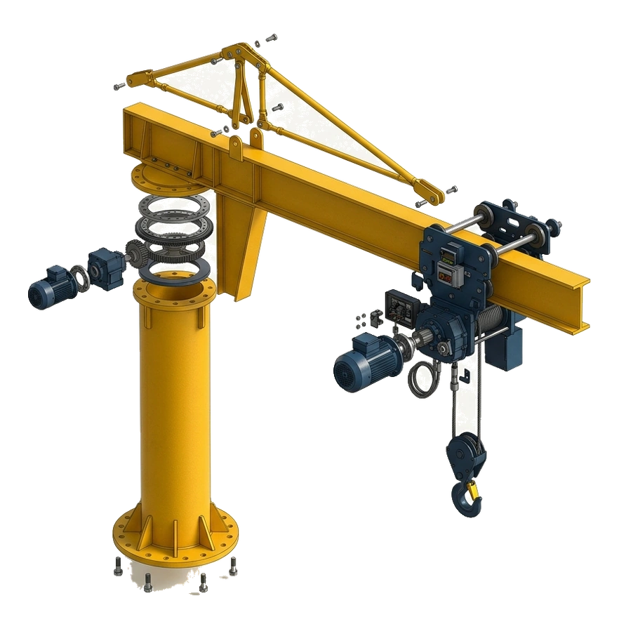 Jib Crane - FREE-STANDING PILLAR JIB CRANE